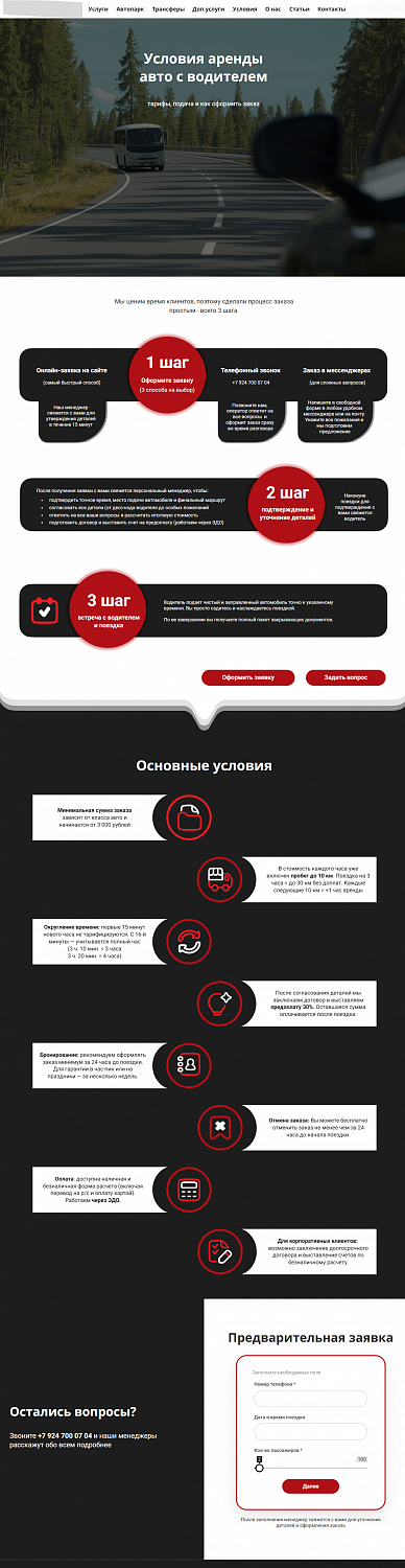 Наглядная схема оформления заказа с настроенными формами